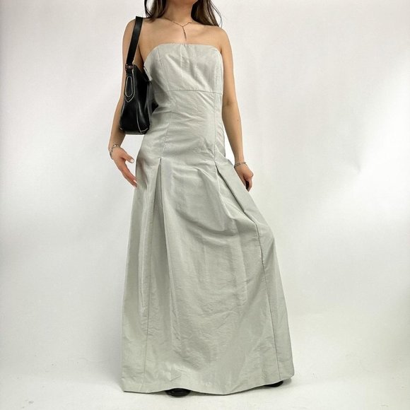 Vintage 90s EXPRESS  BRAND nylon Prom Dress - Picture 1 of 8